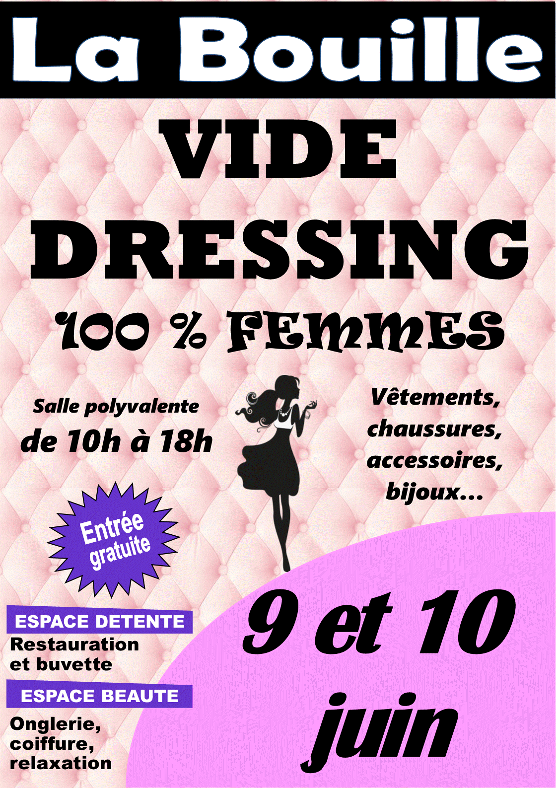 Vide Dressing 9 et 10 juin 2018