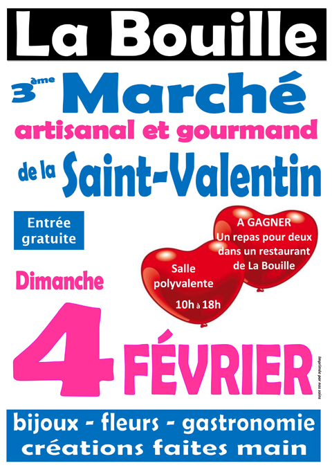 Affiche du 3ème Marché de la Saint-Valentin