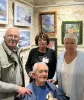 Claude, entouré des 2 commissaires d'exposition et à l'arrière, notre Invitée d'Honneur Michèle Duretête Brodel